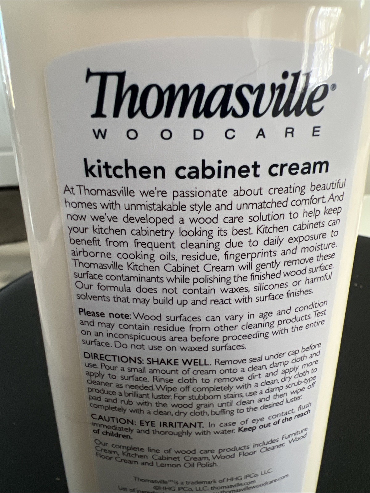 Thomasville Wood Care KITCHEN CABINET CREAM Cleans Shines Protects Restores 12oz