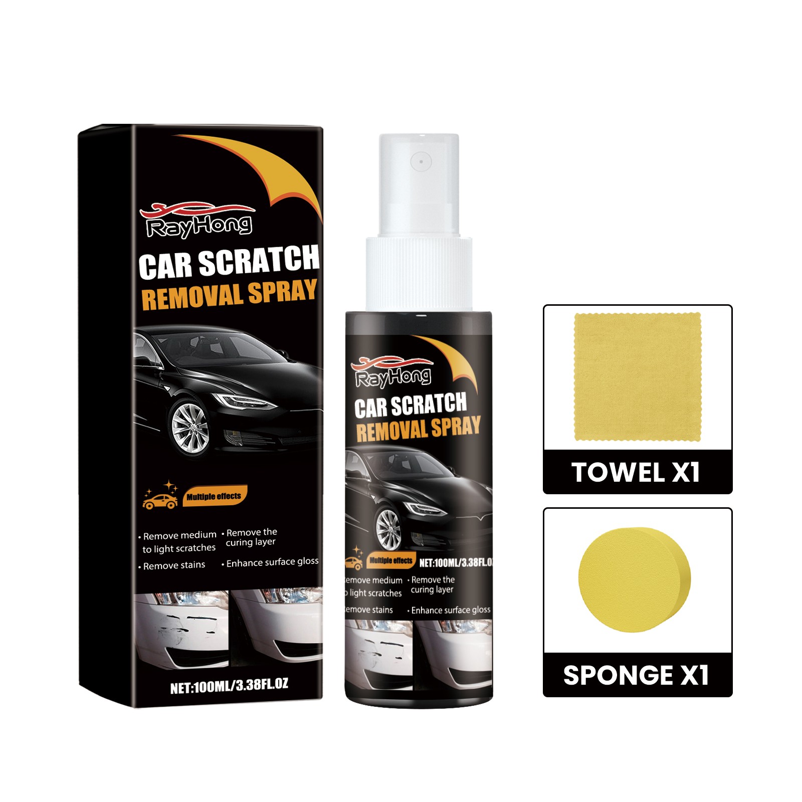 Scratch Repair Kit – Car Paint Scratch Remover Spray & Polish Restorer Kit