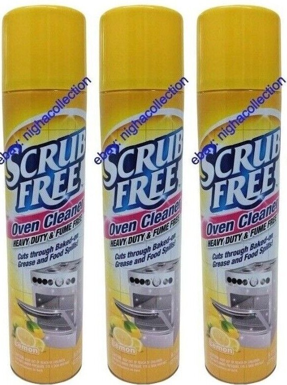 3 X Scrub Free Oven Cleaner Heavy Duty & Fume Free Cuts Through Baked On 9.7 oz