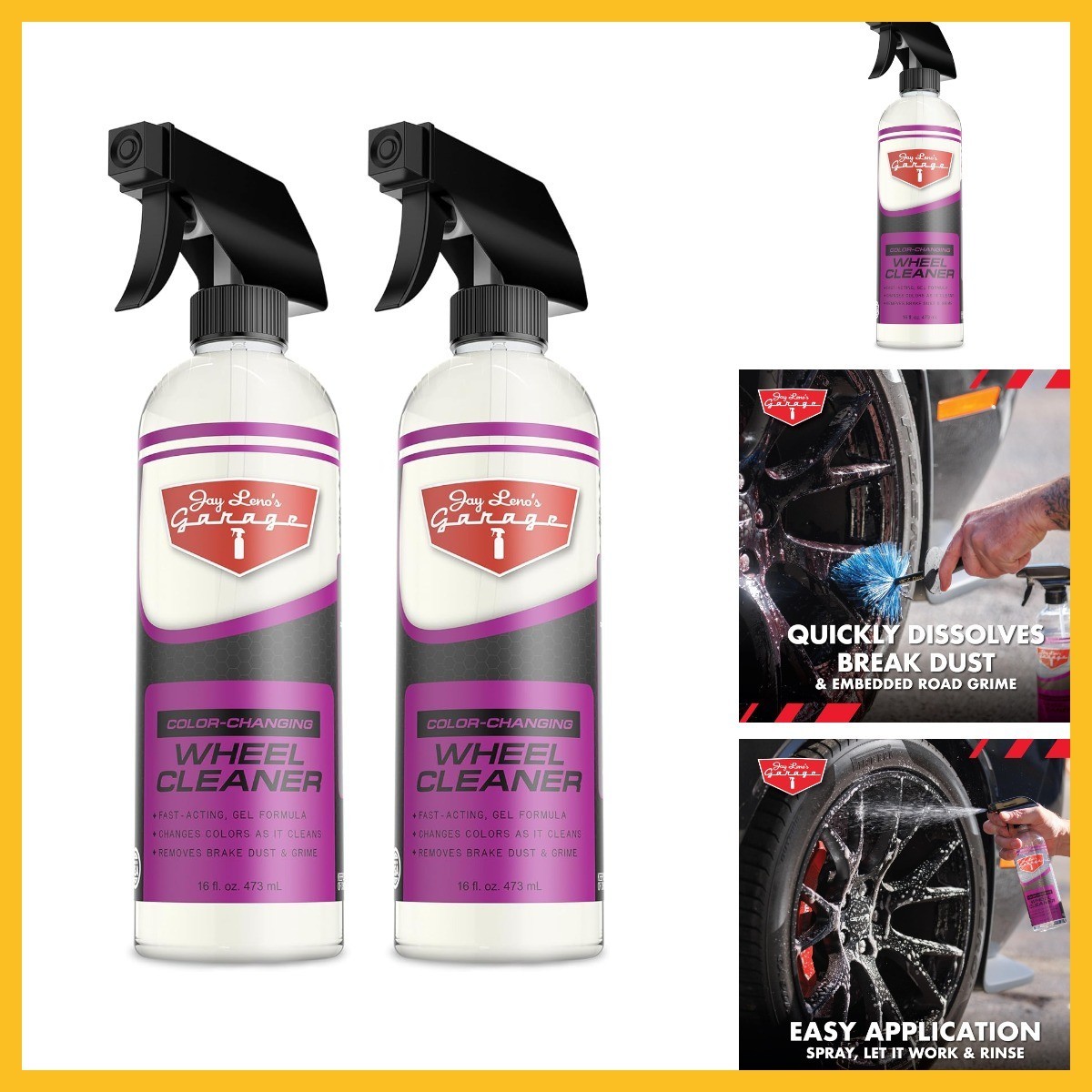 Jay Leno’s Garage Wheel Cleaner – Cleaner and Heavy Duty Dust Remover (Pack of 2