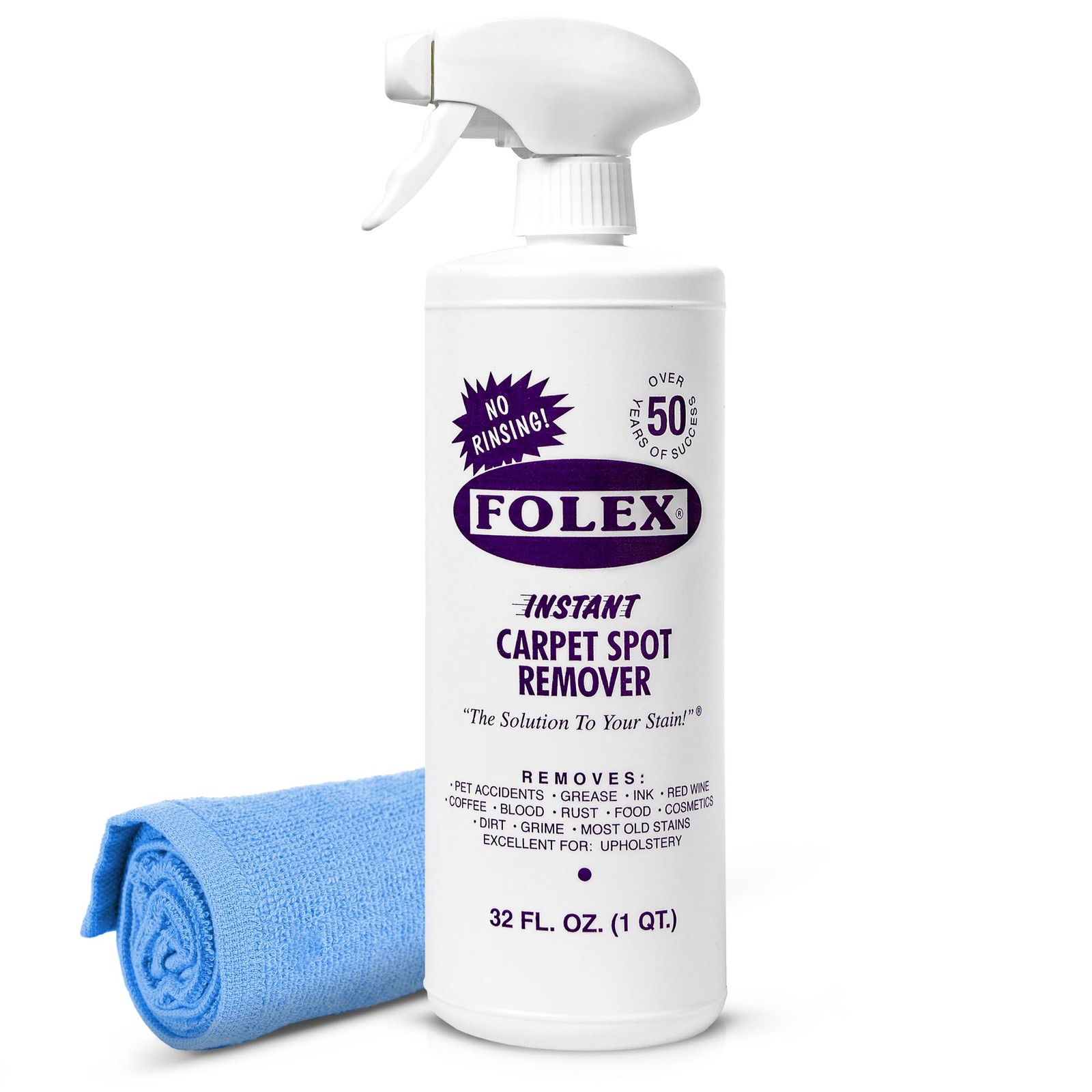 Instant Carpet Spot Remover With Reusable Cleaning Cloth (1 Pack – 32 Fl Oz)