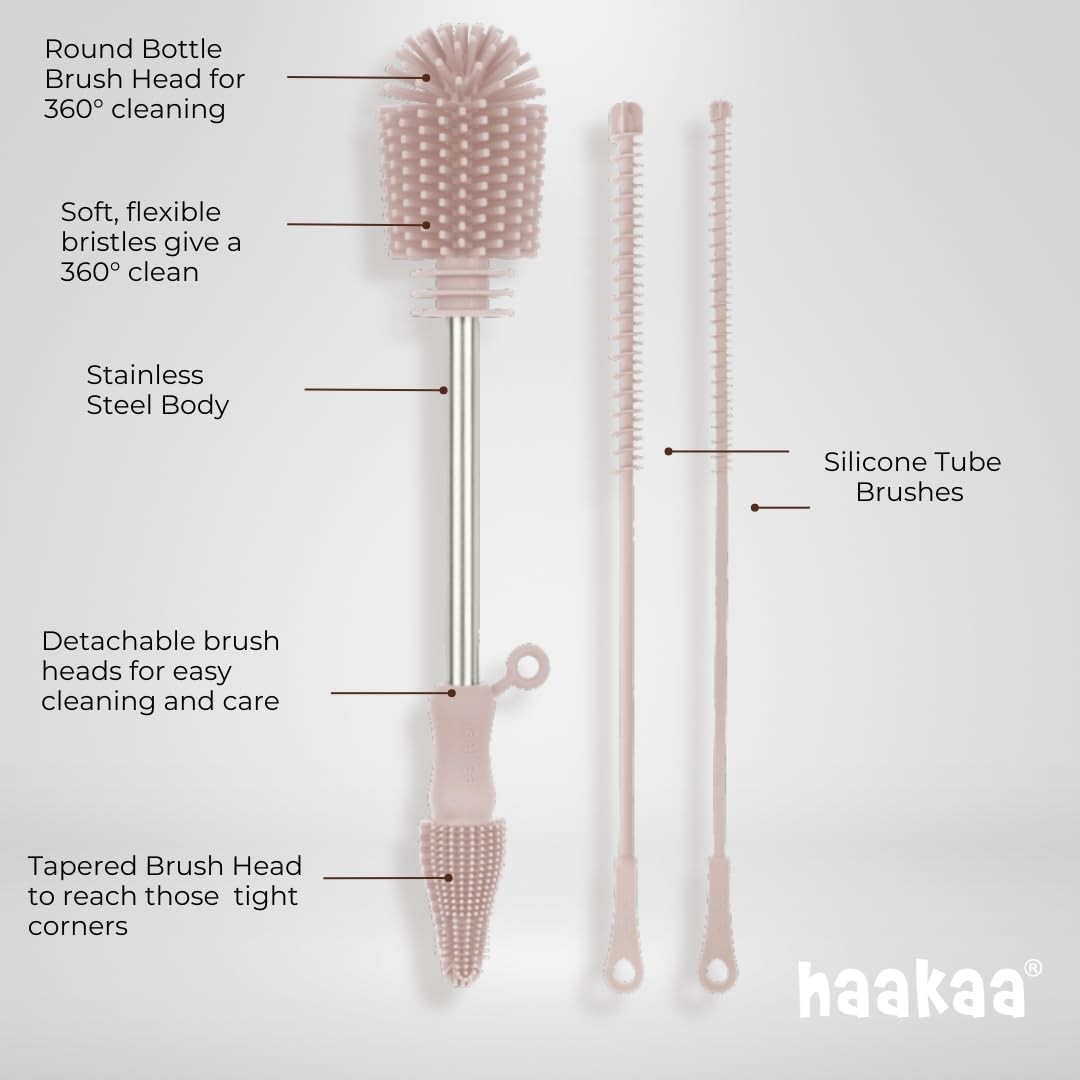 Silicone Cleaning Brush Kit – Household Cleaning Brushes for Bottles and Crevice