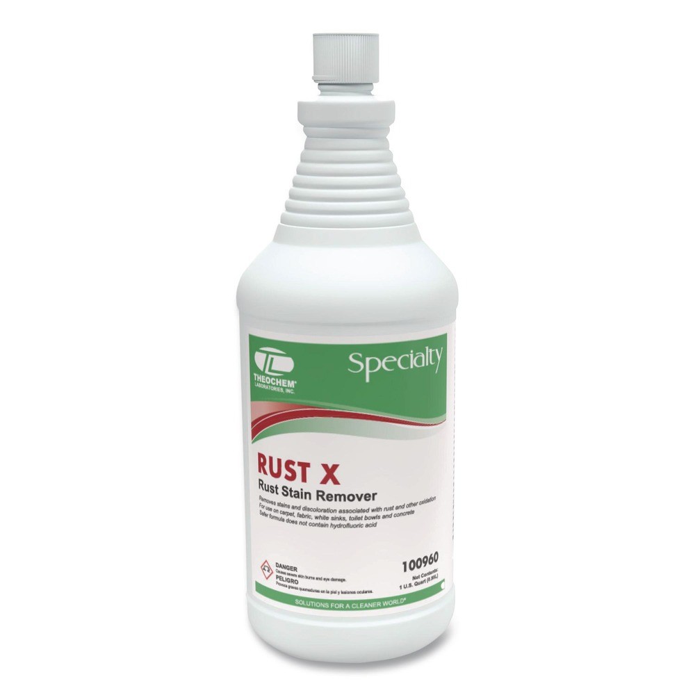 Theochem Laboratories 100960QT 1 qt Bottle Rust Stain Remover – Acidic 12/CT New