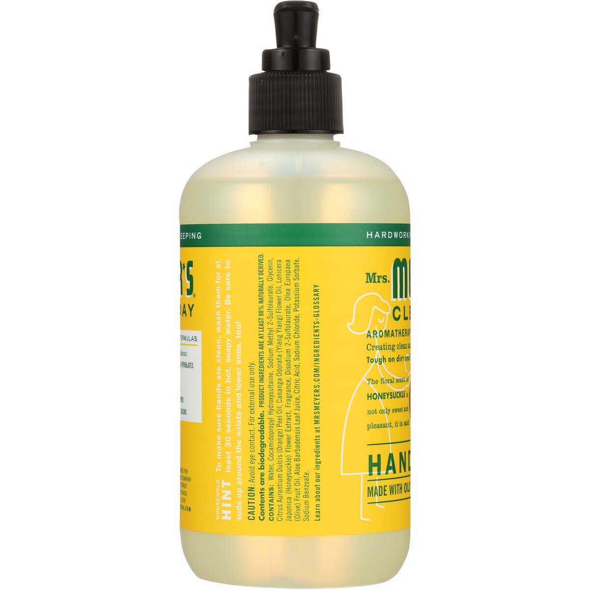 Mrs. Meyers Honeysuckle Scent Liquid Hand Soap 12.5 Fluid Ounce Oz 6 Pack