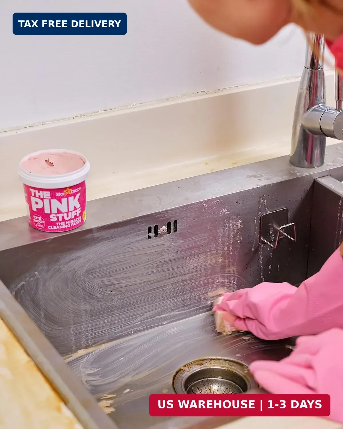 The Pink Stuff Cleaning Paste 500g, Multi Purpose Cleaner for Kitchen