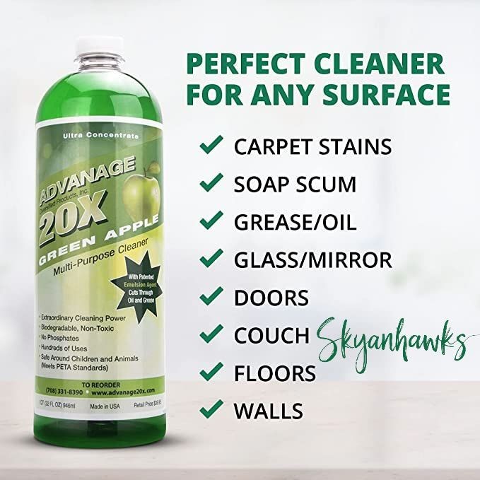 USAdvanage 20X Degreaser Household Cleaner Concentrate Refill, 32 oz Citrus