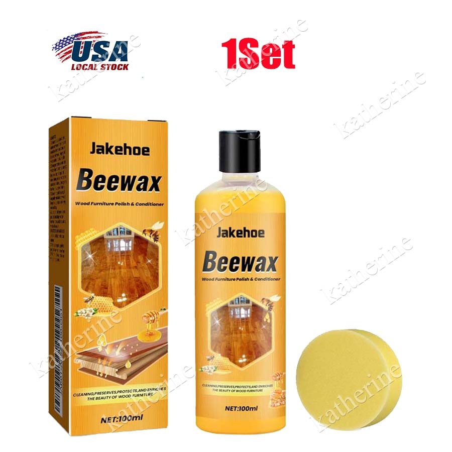 1-3PCS Natural Beeswax Polish Spray, Wood Furniture & Floor Cleaning Care ~US