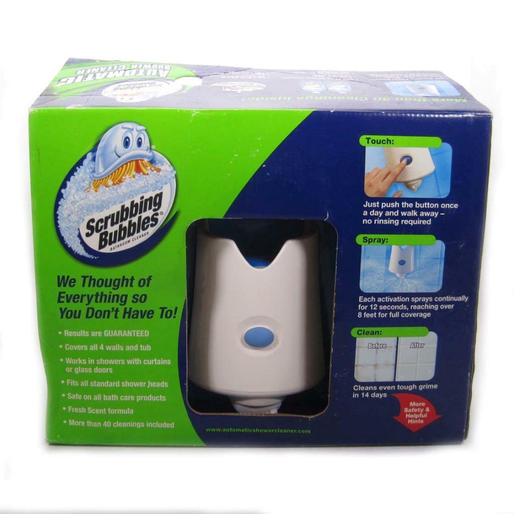 Scrubbing Bubbles Automatic Shower Cleaner With 2 Bottles Fresh Scent Open Box