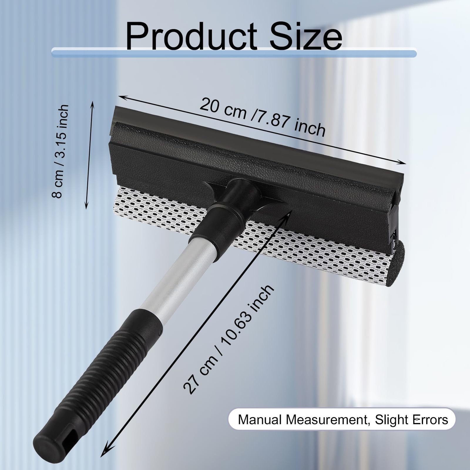 2 Pack Squeegee for Car Window Cleaning and Windshield Washing,2 in 1 Car Win
