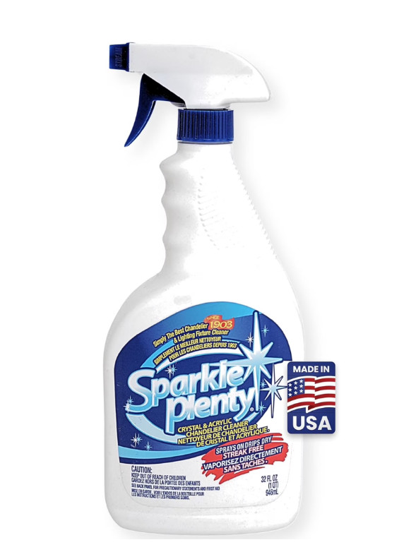 Sparkle Plenty Chandelier Cleaner Drip Dry Spray No Wipe – Dust & Streak Glas…