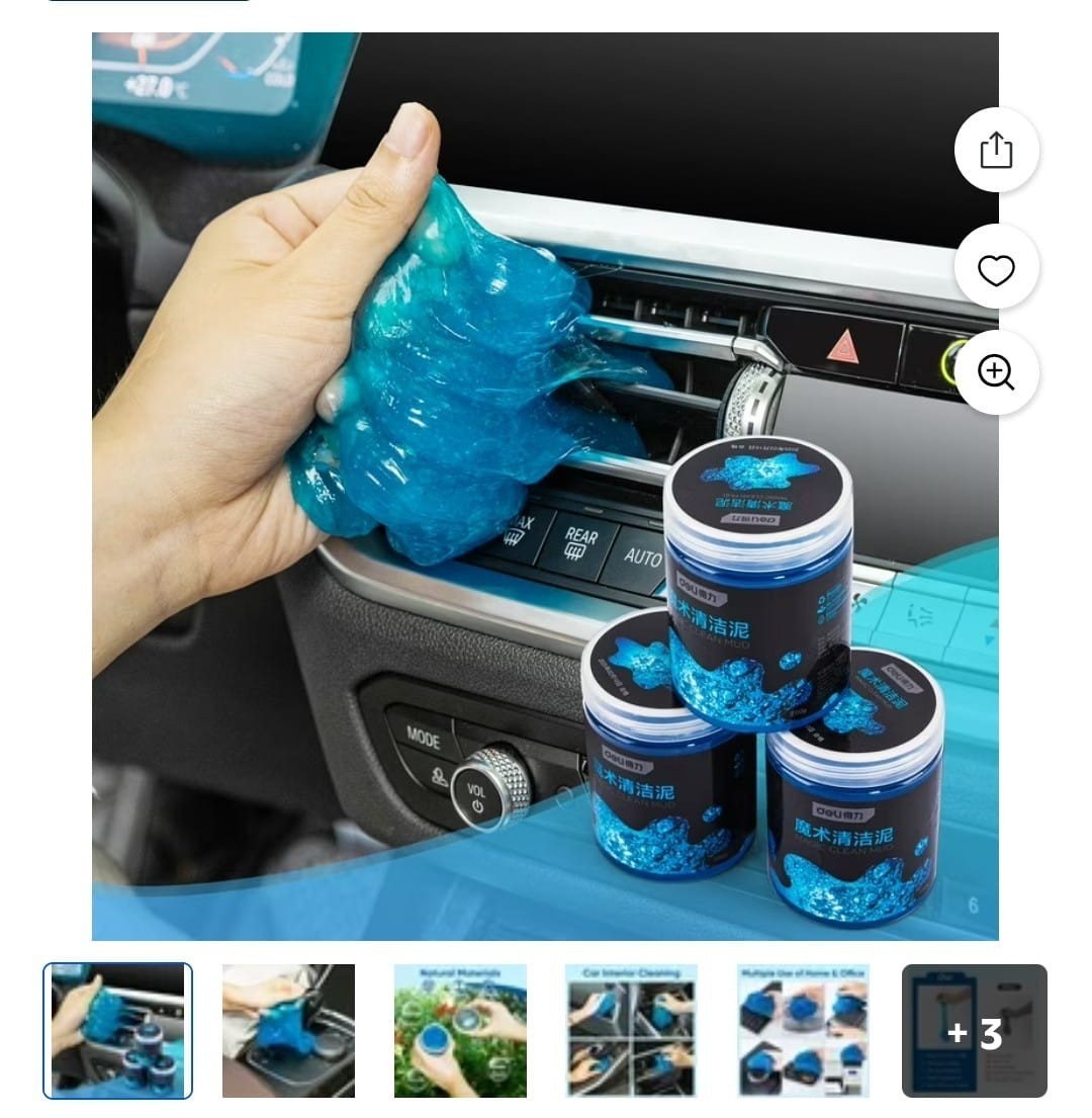 Deli 3 Pack Cleaning Gel Cleaning Putty, Universal Car Interior Cleaner Slime,