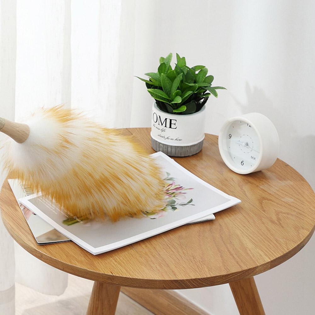 Artificial Ostrich Feather Duster Wool Duster Brush Anti Static Cleaning Tool US