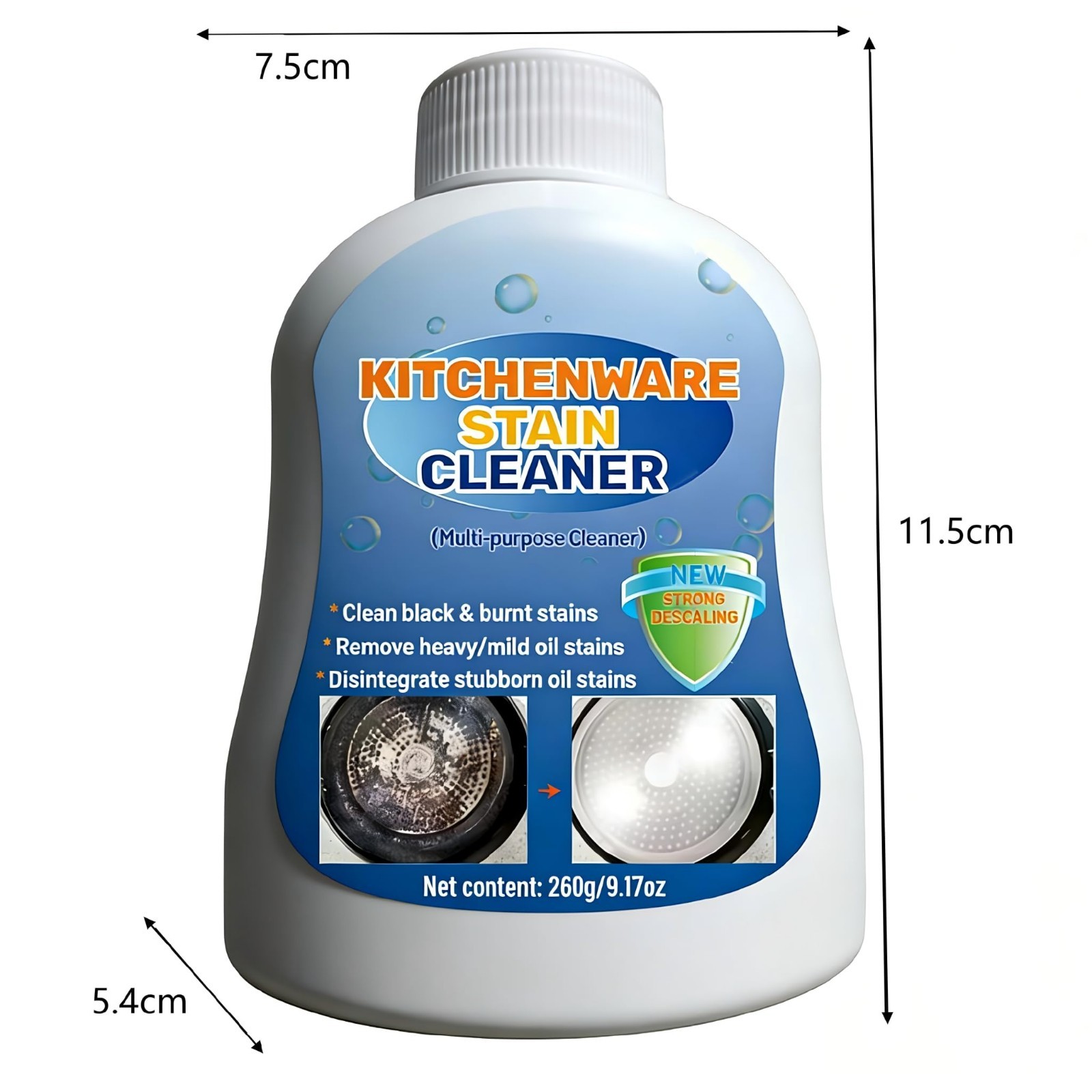 Multi-Purpose Kitchen Stain Cleaner – Strong Descaling & Oil Remover Paste (260g