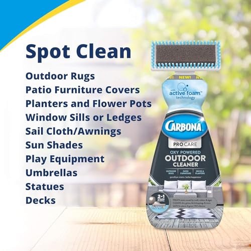 Carbona Pro Care Oxy Powered Outdoor Cleaner and Active Foam, 22 Oz (3 Pack)