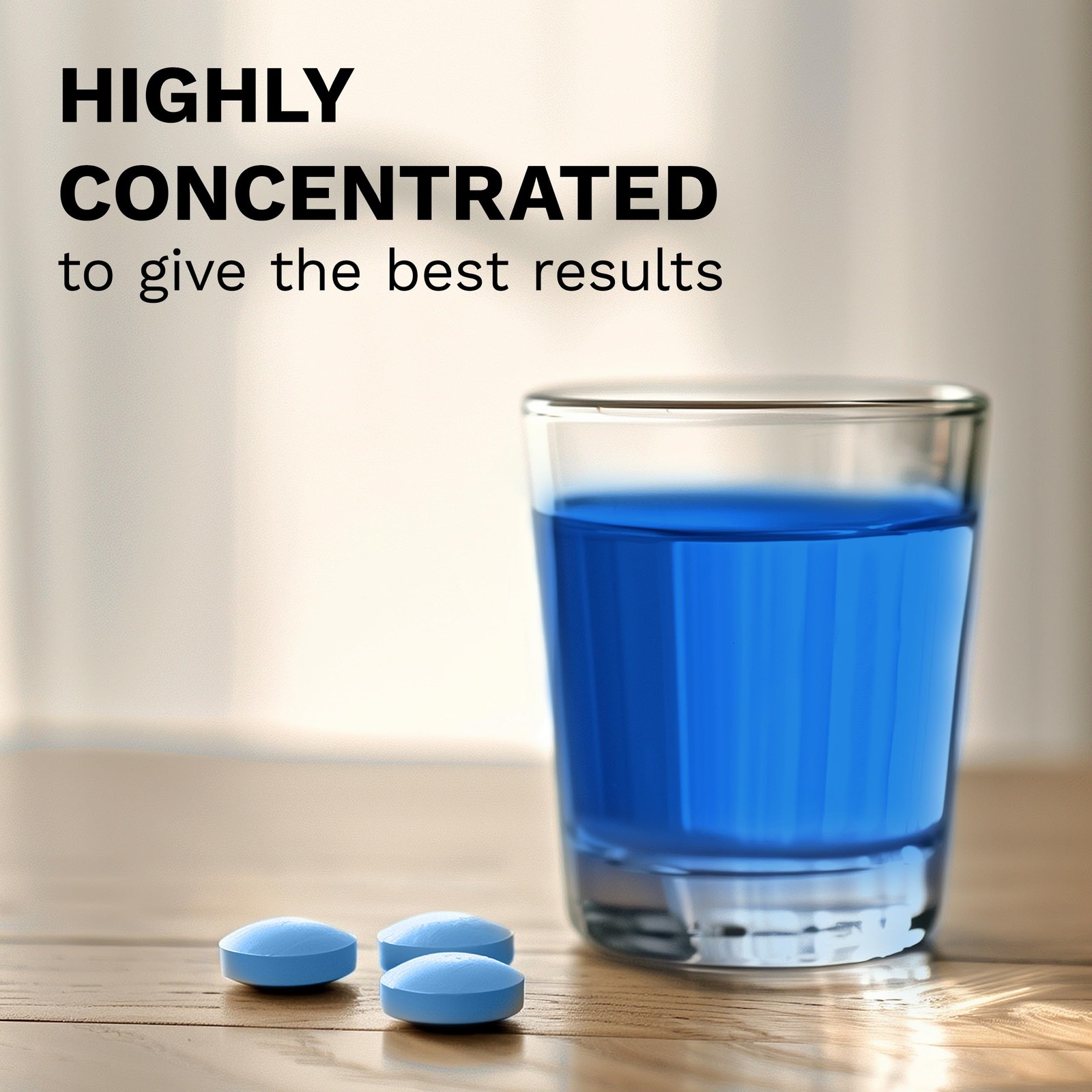 100 PCS Instant Bluing Tablets Blue Dissolves Toilet Water Test Prevention