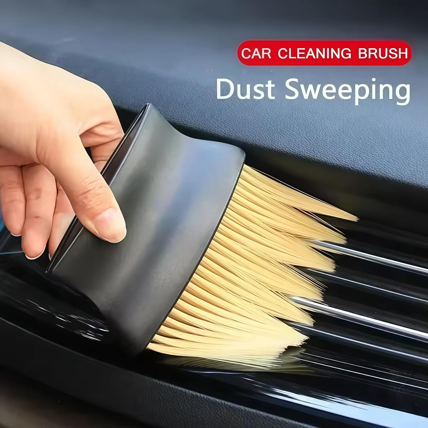 8-Piece Car Interior Cleaning Kit with Brushes, Sponges, Cloths, and Bag