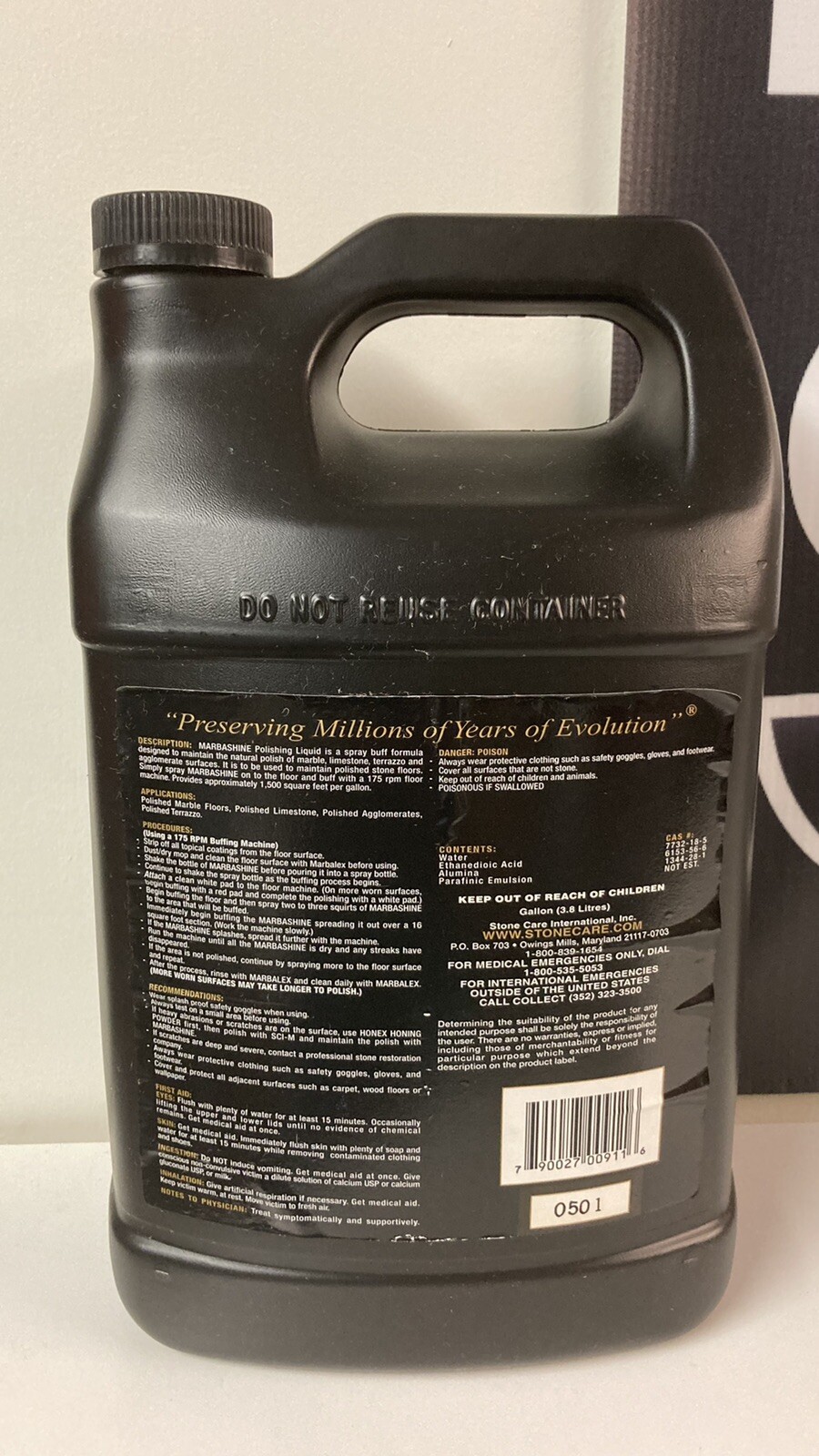 SCI Marble Floor Polish / Marbashine One Gallon – NEW-