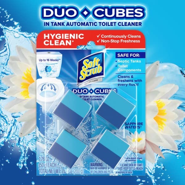 Soft Scrub Duo Cubes 14 Count Automatic Toilet Cleaner Sapphire Waters Freshen