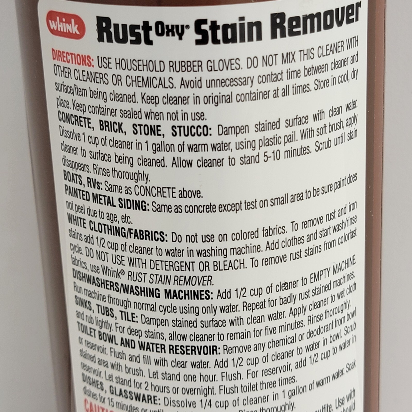NEW – Whink Rust Oxy Stain Remover Multi-Surface Powder 36 oz Bottle 2.25 lbs