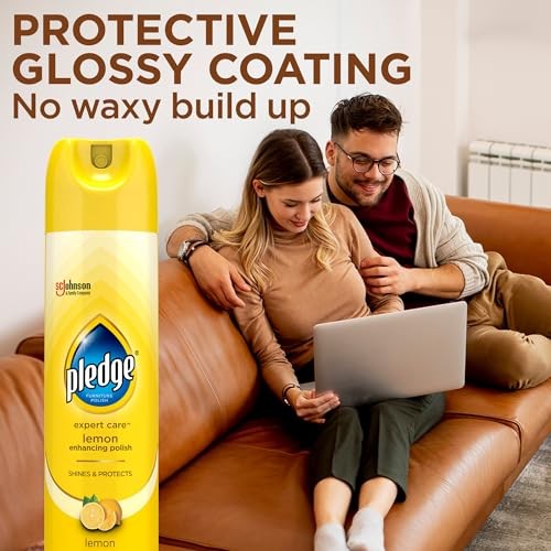 Pledge Enhancing Polish Spray Lemon Scent Wood Furniture Stainless Steel 9.7oz 3