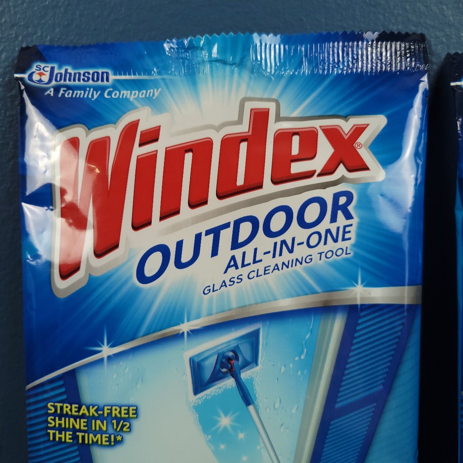 Lot of 2 packs Windex Outdoor Glass Cleaner Refill pads 4 total discontinued NOS