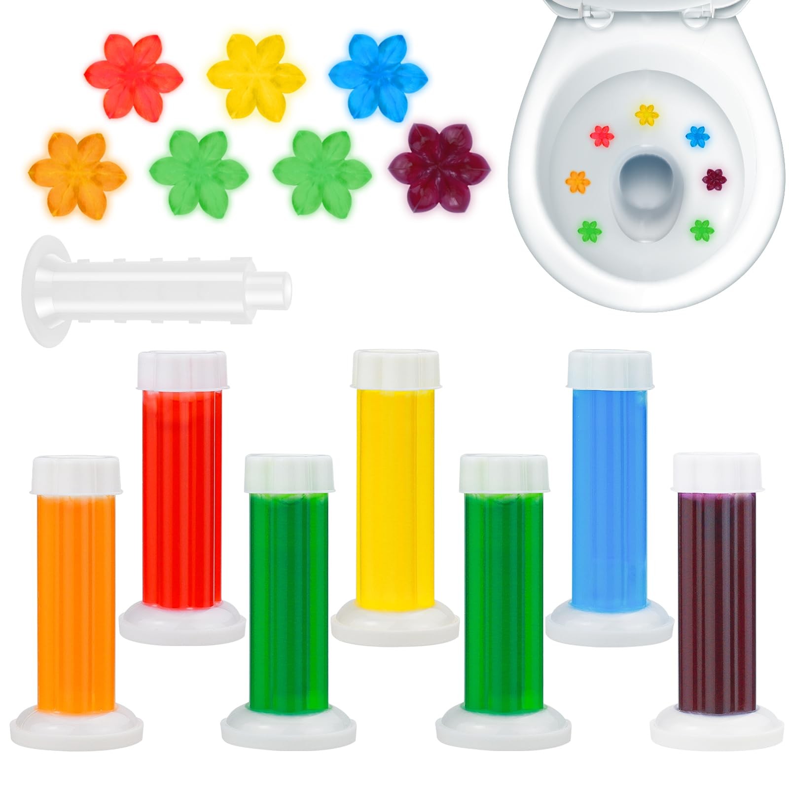 Toilet Gel Stamp Bowl Cleaner Scent Freshener Adhesive Mix Scent 84 Flowers