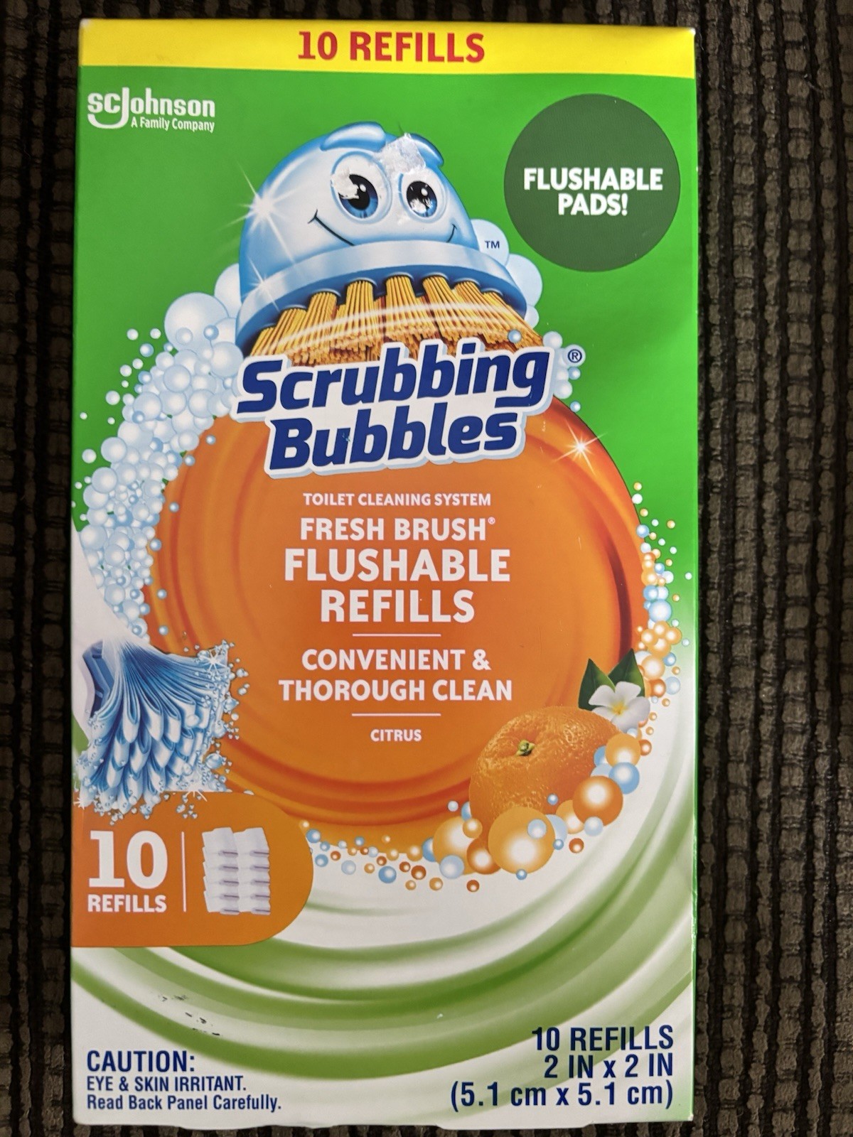New Scrubbing Bubbles Fresh Brush Flushable Refills 30ct Toilet Pads 3 Boxes