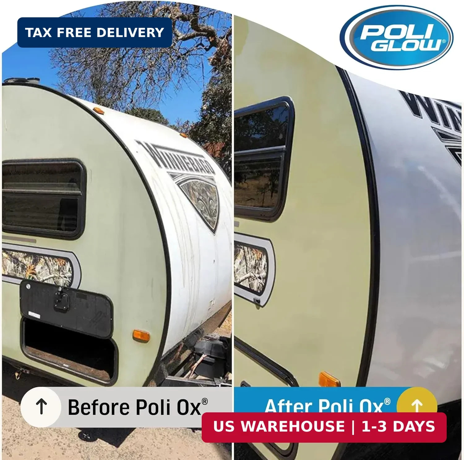 Poli Ox® Oxidation Removal Kit for Boats, RVs, or Fiberglass Surfaces-Removes He
