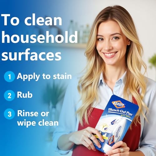 Portable Dual-Tip Bleach Pen for White Clothes & Grout Stain Remover Travel Size