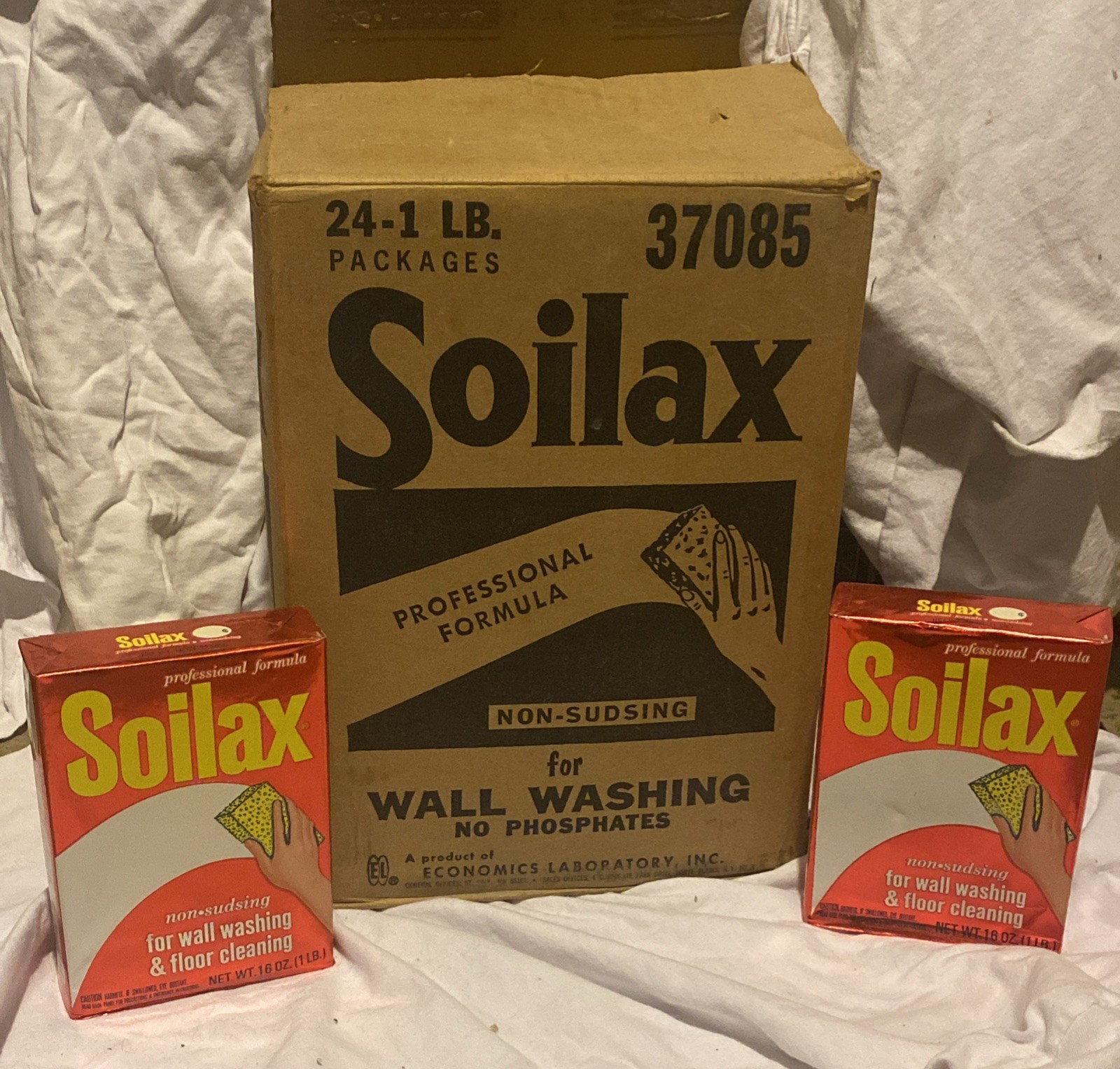 NOS Vintage 1 Lb SOILAX Professional Formula Wall & Floor Cleaner 2 Box Lot NEW