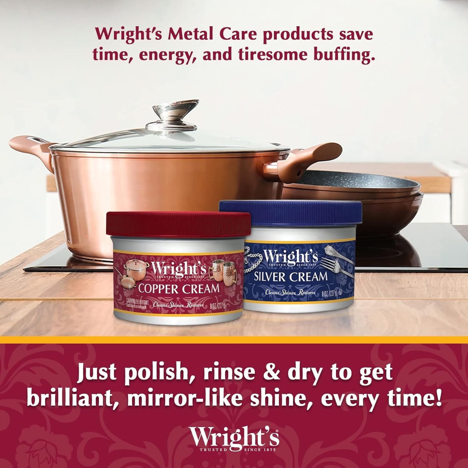 Brilliant 16 Ounce Silver Cleaner & Copper Polish – Low Odor, Fragrance-Free