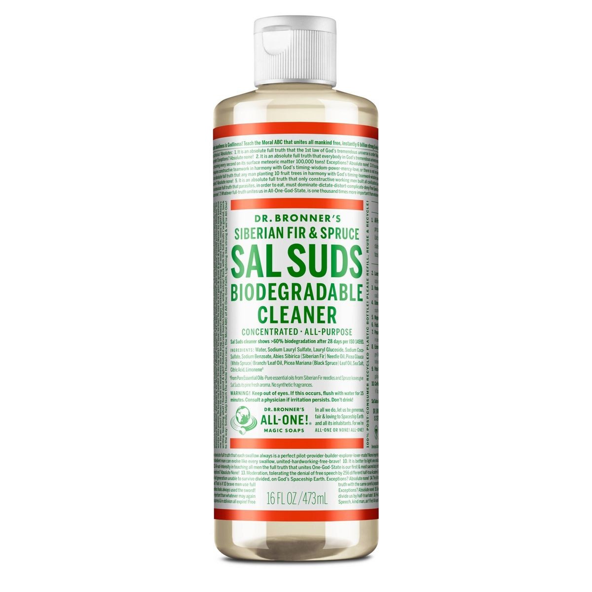 Siberian Fir & Spruce Sal Suds Biodegradable Cleaner – 16 fl oz