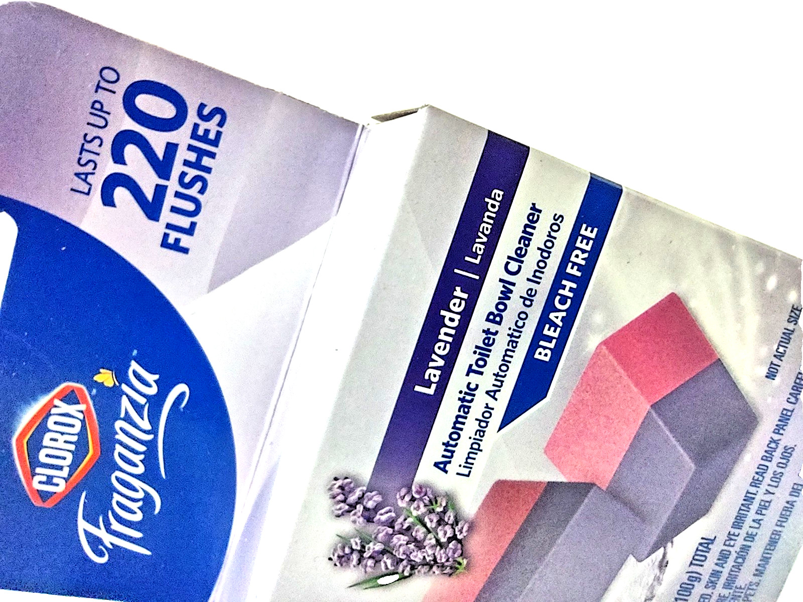 2x Clorox Fraganzia Automatic Toilet Bowl Cleaner LAVENDER Scent-LASTS 220 Flush
