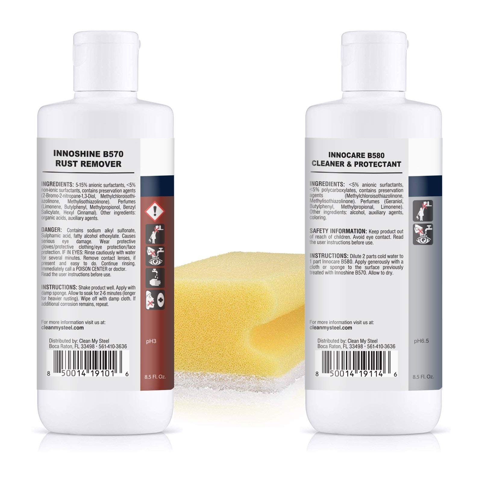 CLEAN MY STEEL Stainless Steel Rust Remover Kit 8.5 Fl Oz