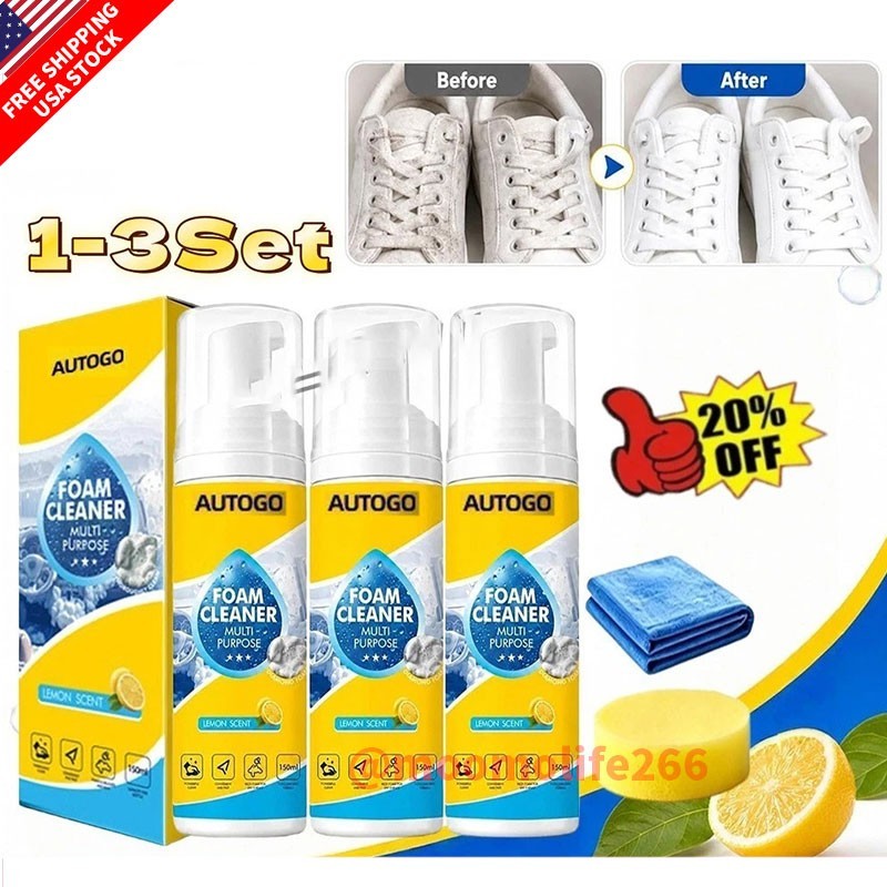 4-in-1 Multi-Enzyme Foam Cleaner, Deep Cleaning Spray for Car Kitchen Bathroom