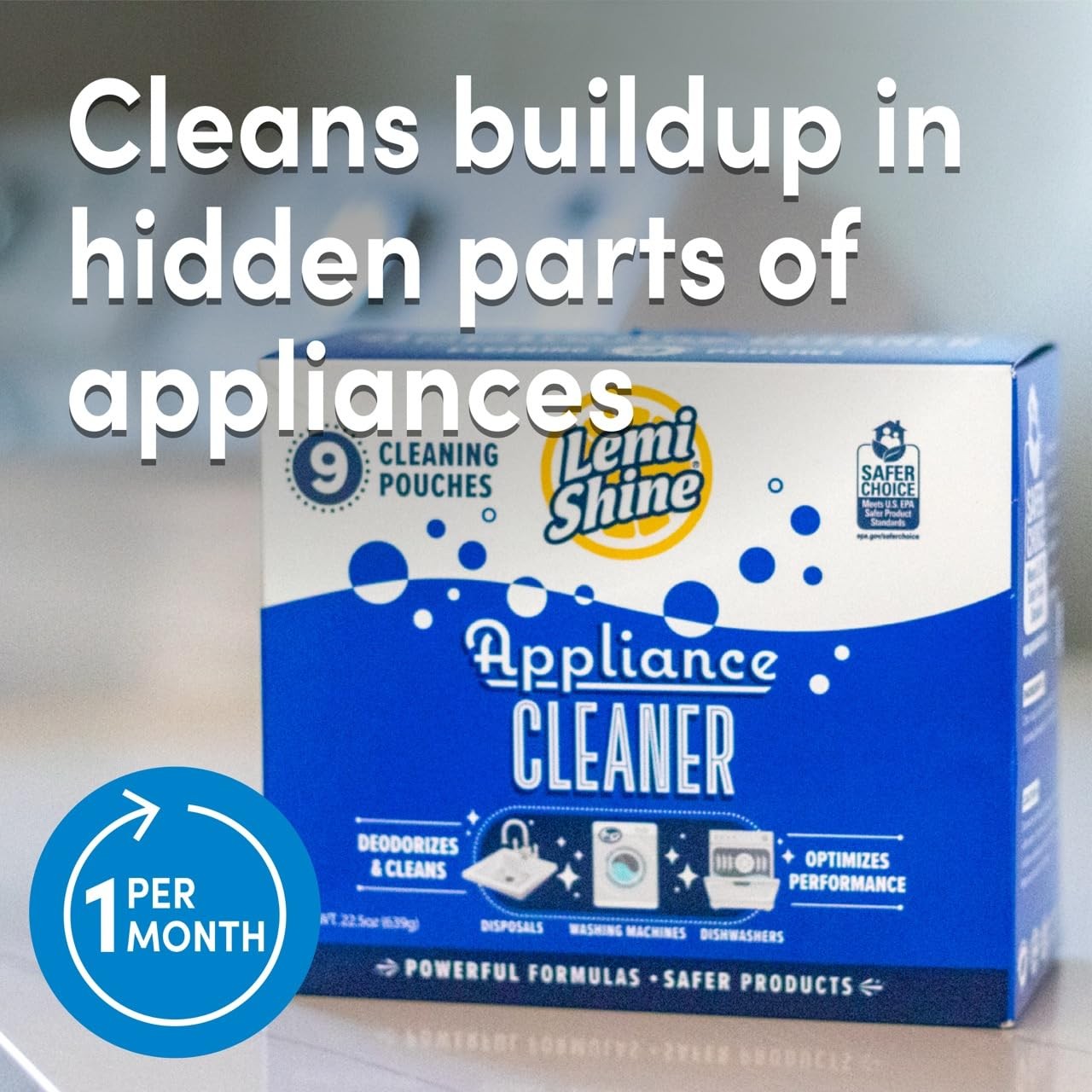 Lemi Shine Natural Appliance Cleaner & 1.78 Ounce (Pack of 9), white