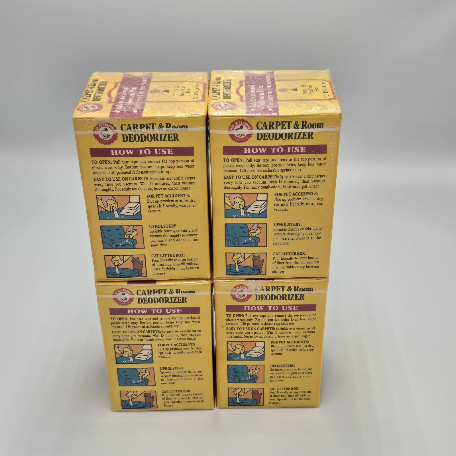 New Vintage A&H Carpet Deodorizer Set Of 4 Boxs 28oz In Total Discontinued
