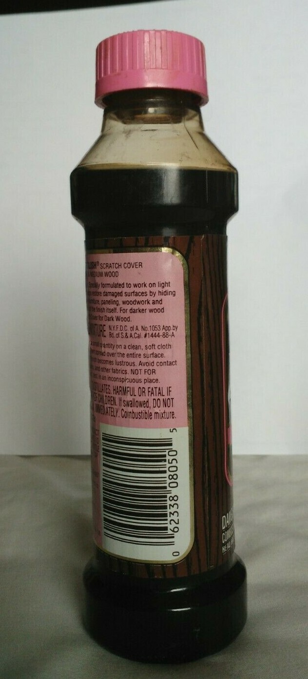Vintage Rare Old English Scratch Cover For Light To Medium Woods 8 oz USA HTF