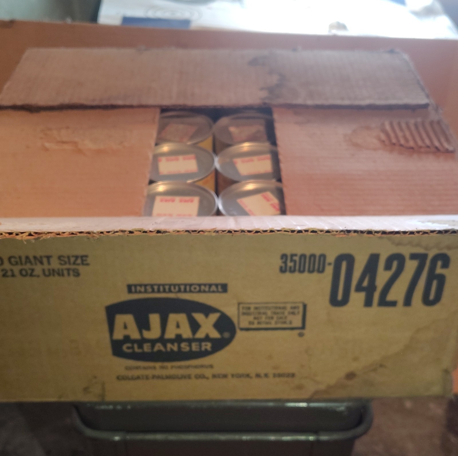 Full Case 30 21 oz Ajax Foaming Cleanser Powder With Oxygen Bleach Institutional