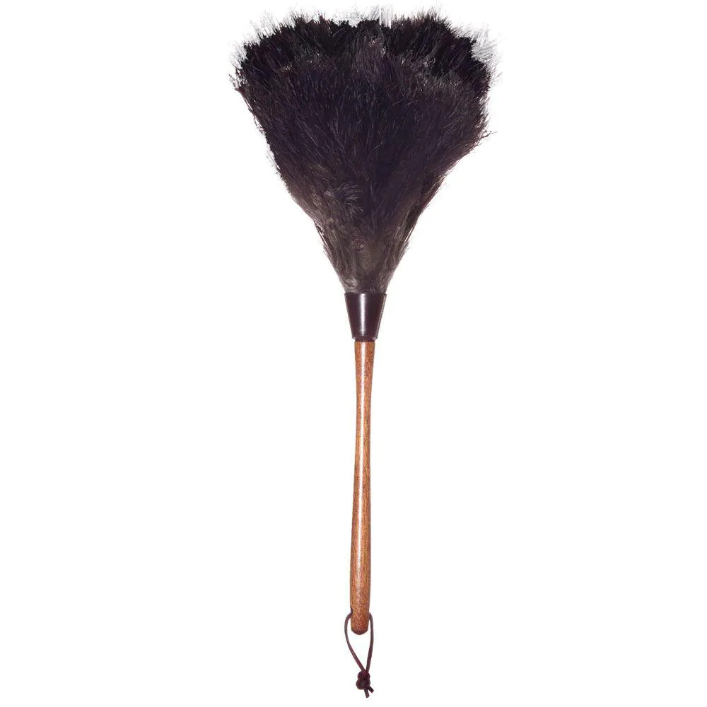 Wool Shop Ostrich Feather Duster South African 20 Inch Wood Handle Dust Cleaner