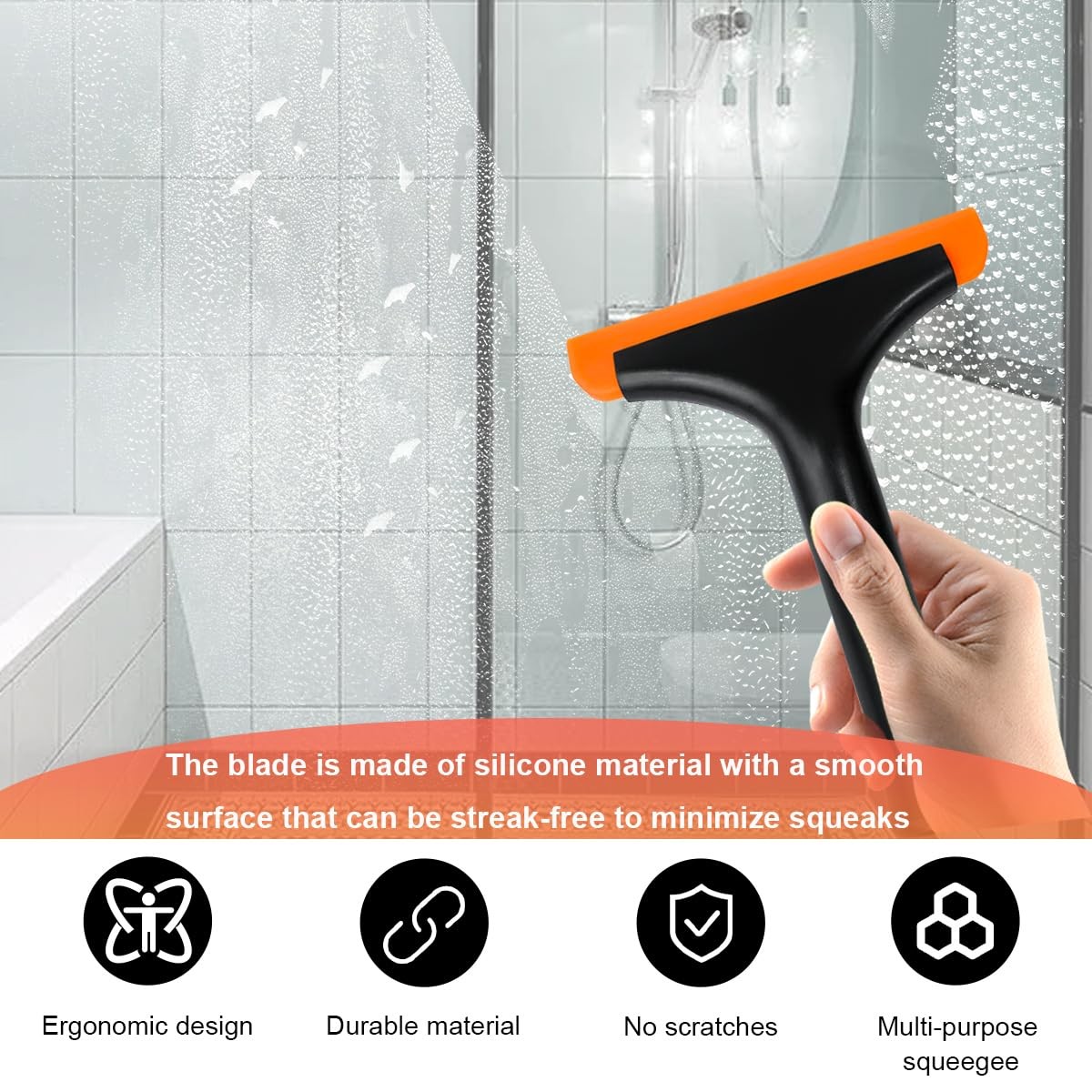 FLexible Silicone Window Squeegee Car Windshield Squeegee for Car Mirror