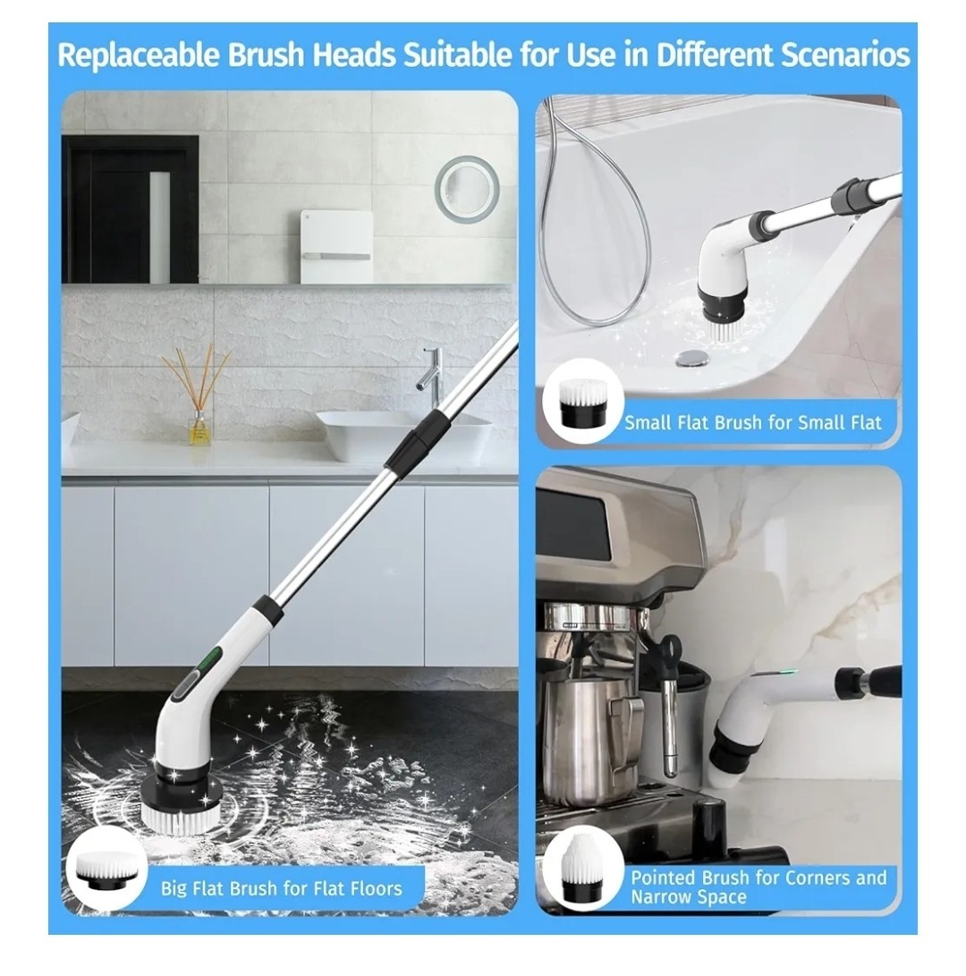 7 IN 1 Electric Spin Scrubber Cordless Power Cleaning Brush Rechargeable Cleaner