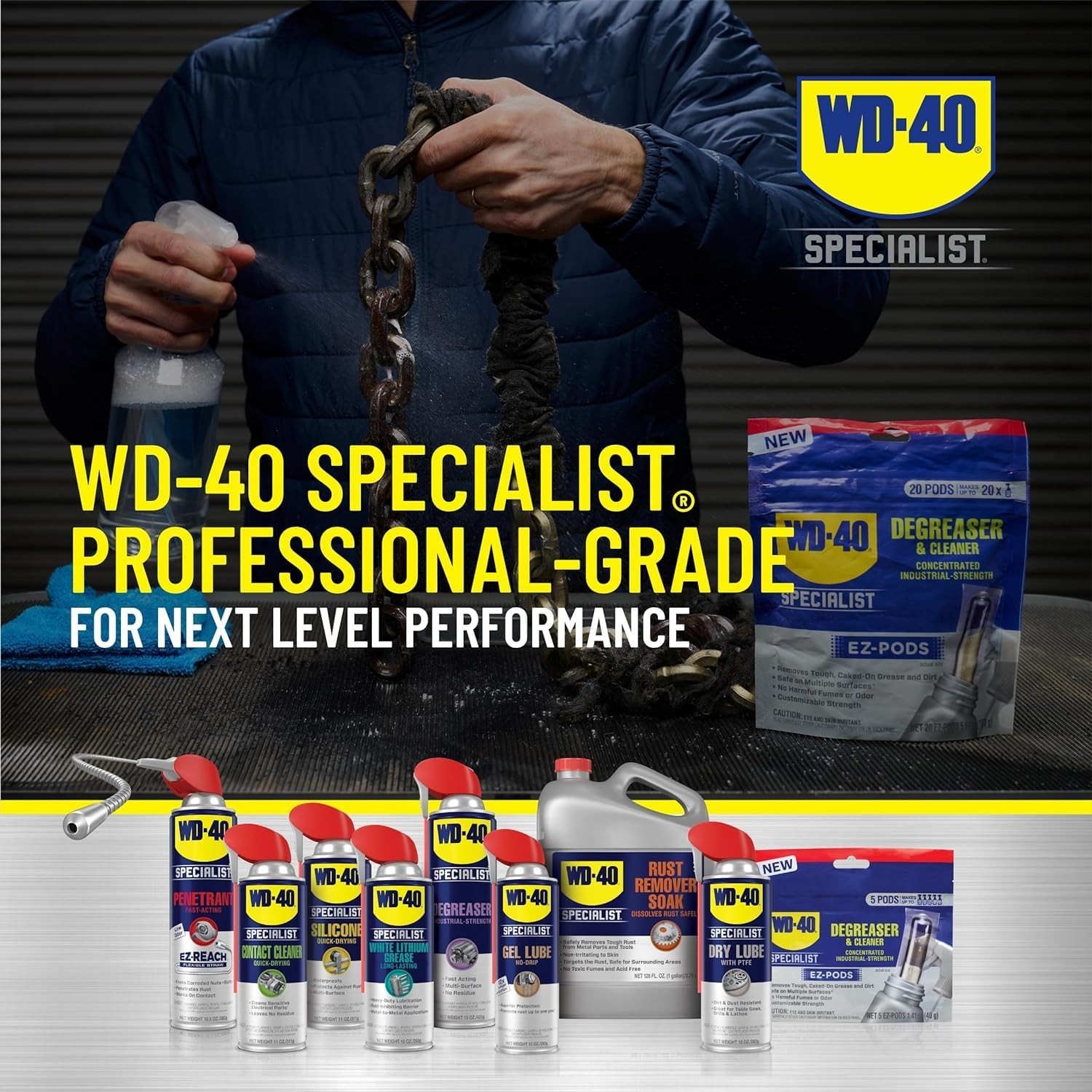 WD 40 Degreaser Cleaner EZ PODS Multi Surface Cleaning Pack of 5 NEW