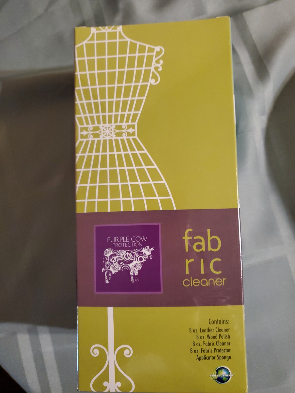 Purple Cow Fabric Leather Wood Cleaning Kit Protector 5 Piece NEW