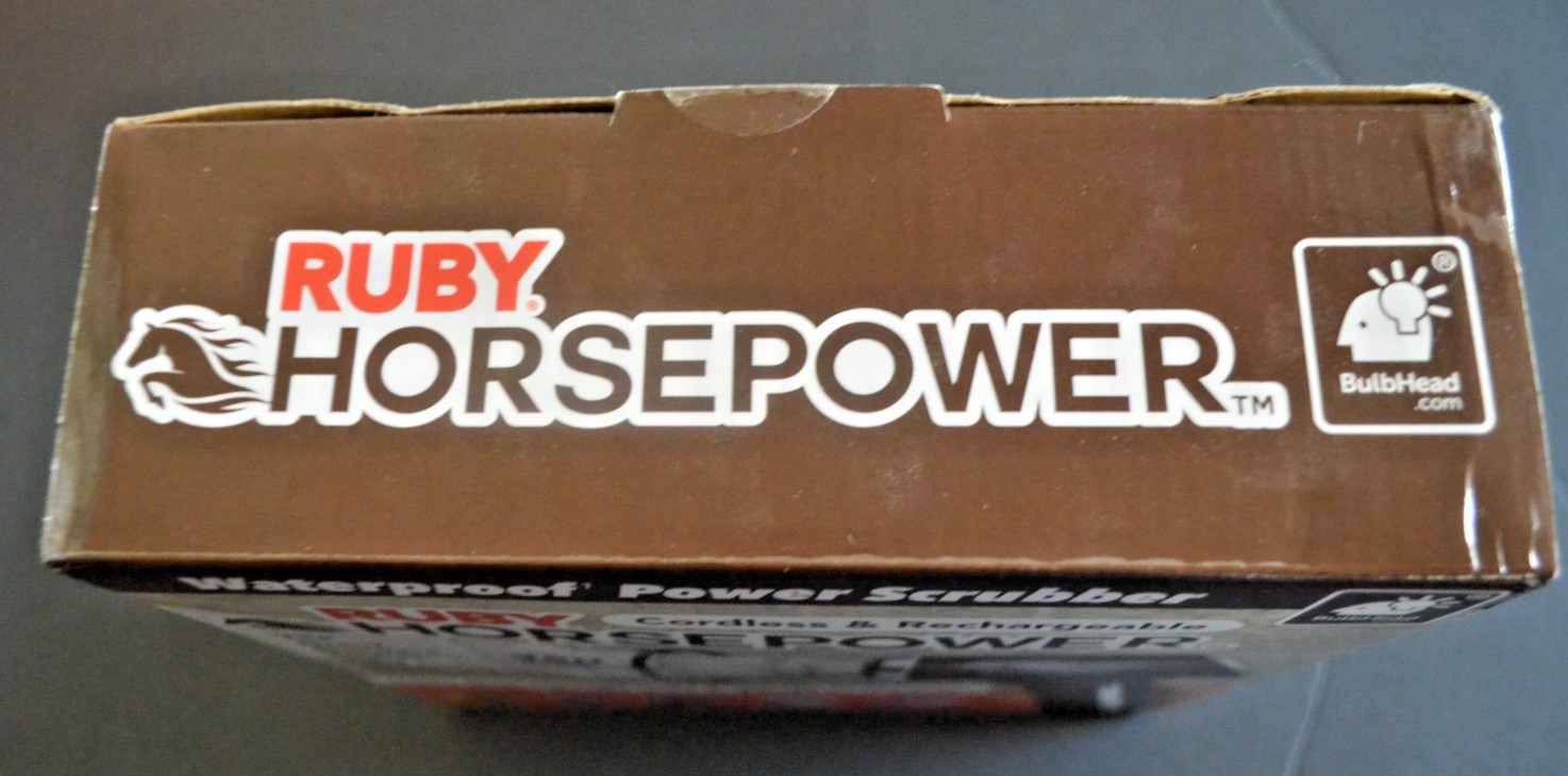 Ruby Horsepower Rechargeable Rotating Scrubber Waterproof Power Scrubber, Spins