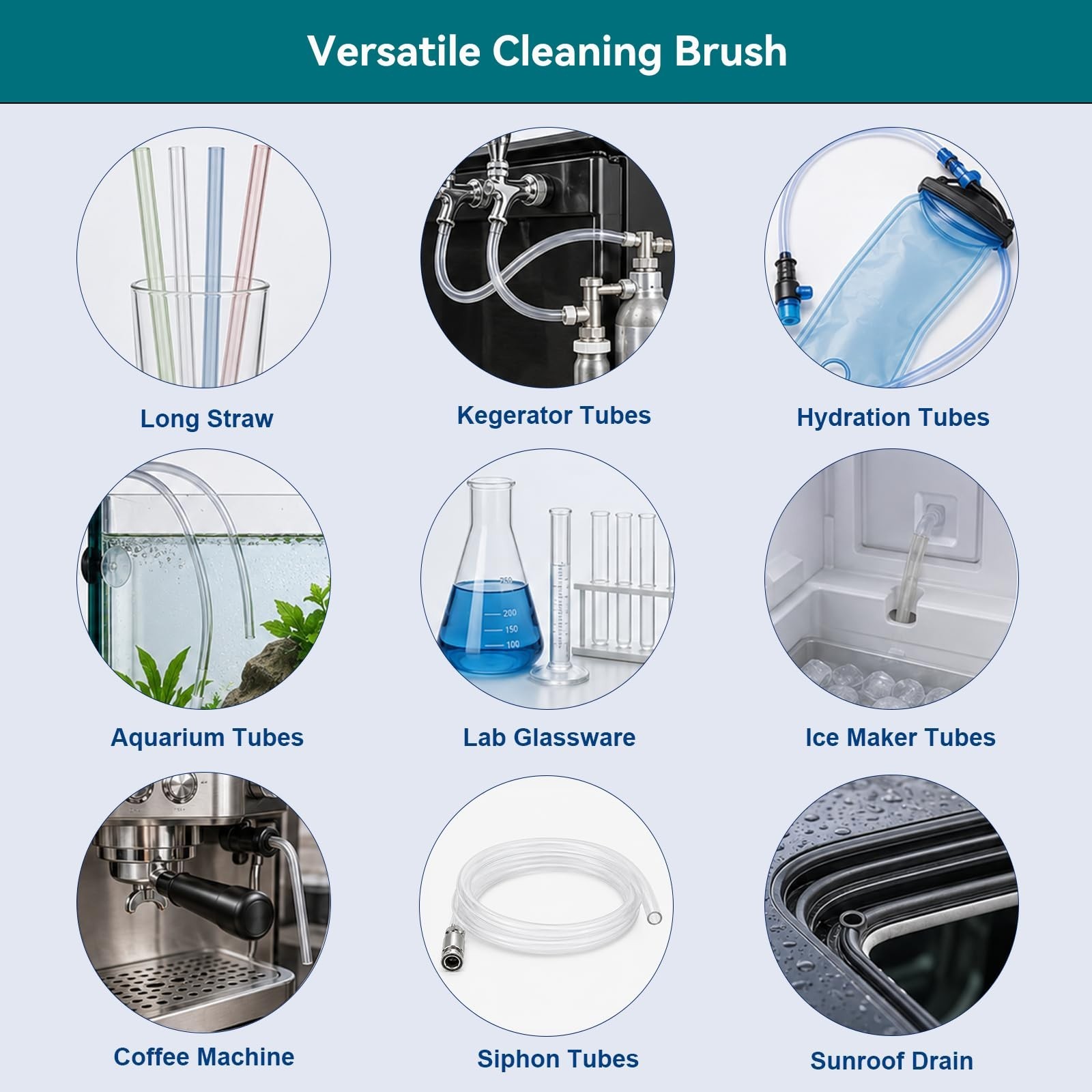 2 Pack Flexible Drain Cleaning Kit – 160″ Stainless Steel Brush & 80″ Spring Aug