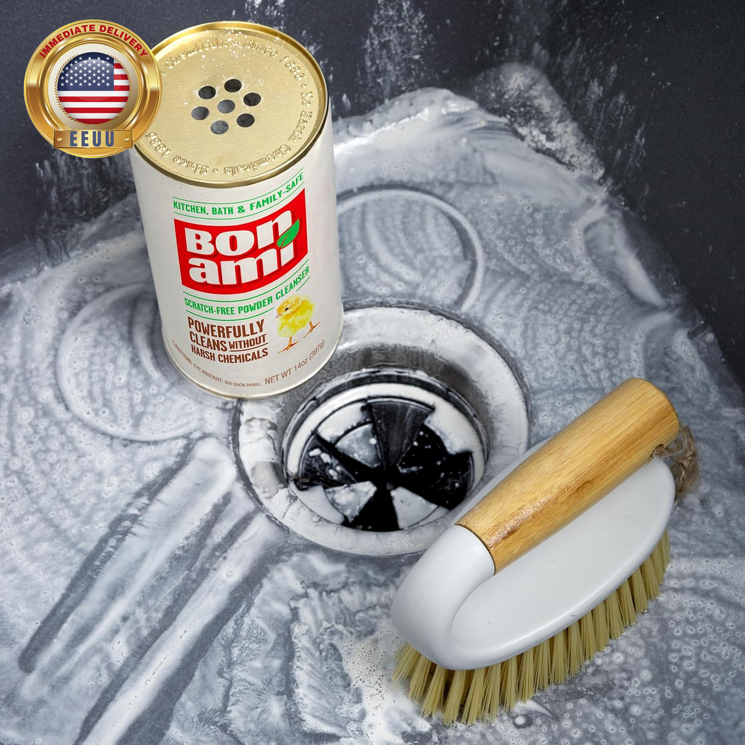 Powder Cleanser for Kitchens & Bathrooms – All Types of Surfaces, Cleans Grime &
