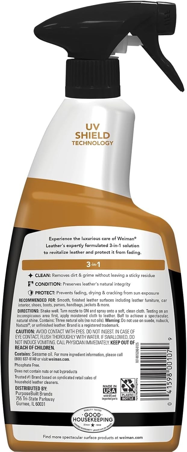 6 Pack Leather Cleaner & Conditioner – 22 FL Oz – Perfect for Furniture & Cars