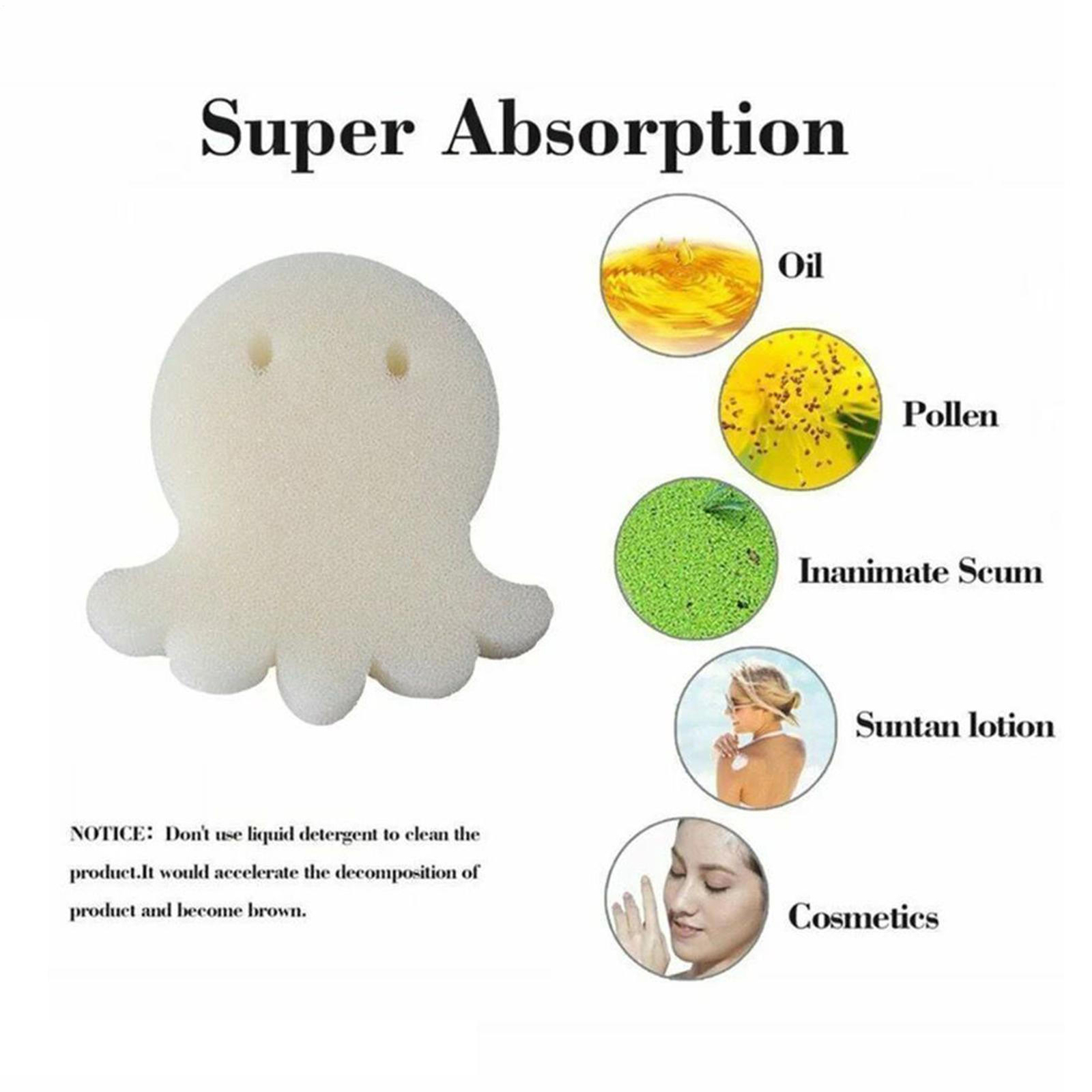 Oil Absorbing Sponge for Swimming Pool Hot Tub Spa Dirt Scum Cleaner Filter