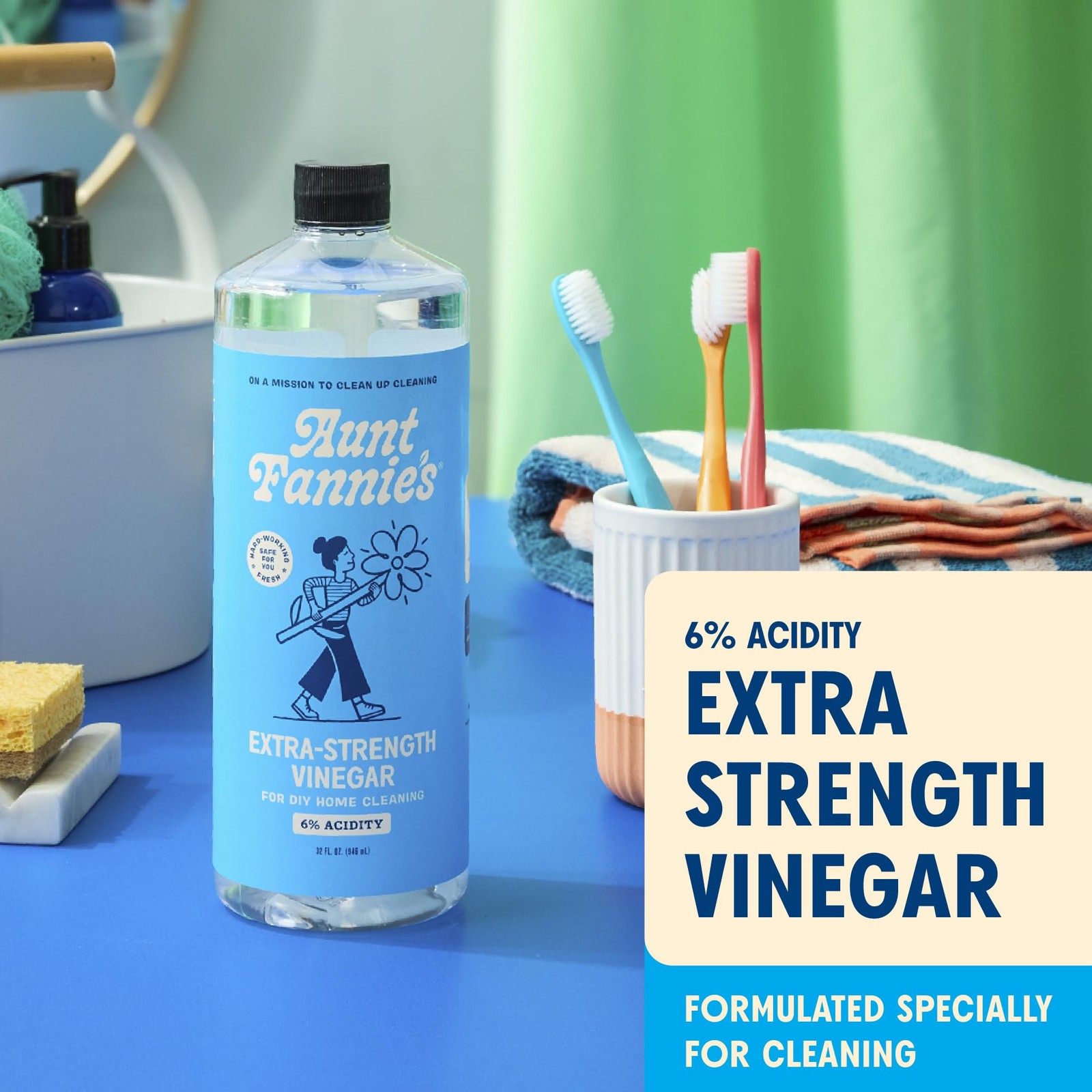 Aunt Fannie’s Extra Strength Cleaning Vinegar, 32 Fl Oz (Pack of 3)